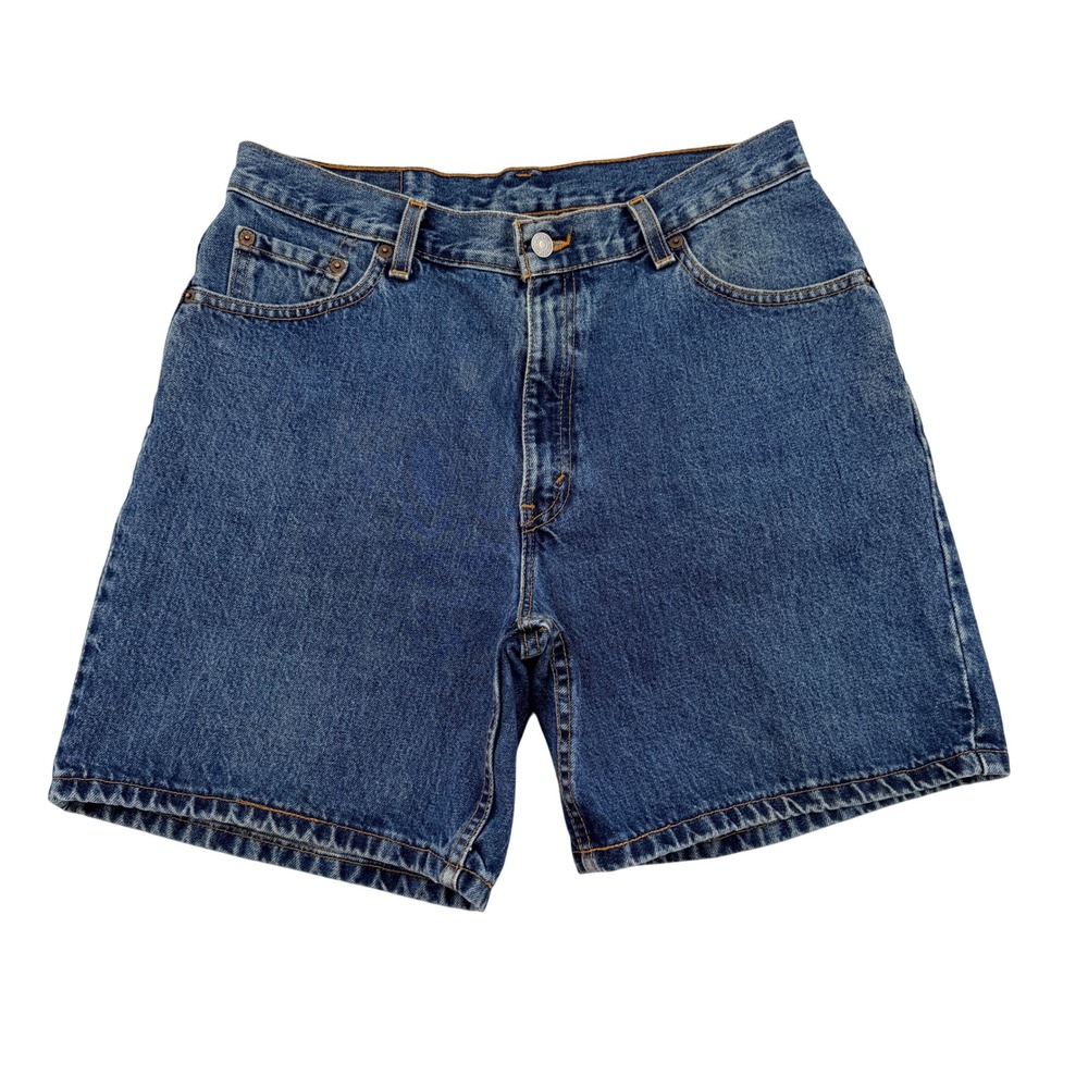 Vintage Levis 550 Relaxed Fit Denim Shorts Womens 12 Medium Wash Made in USA
